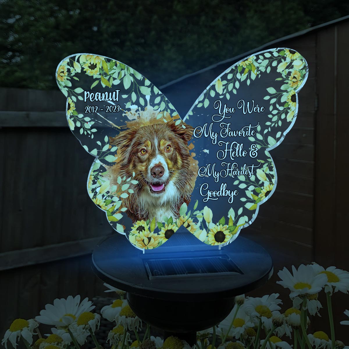 If Love Could Have Saved You - Personalized Dog Garden Solar Light