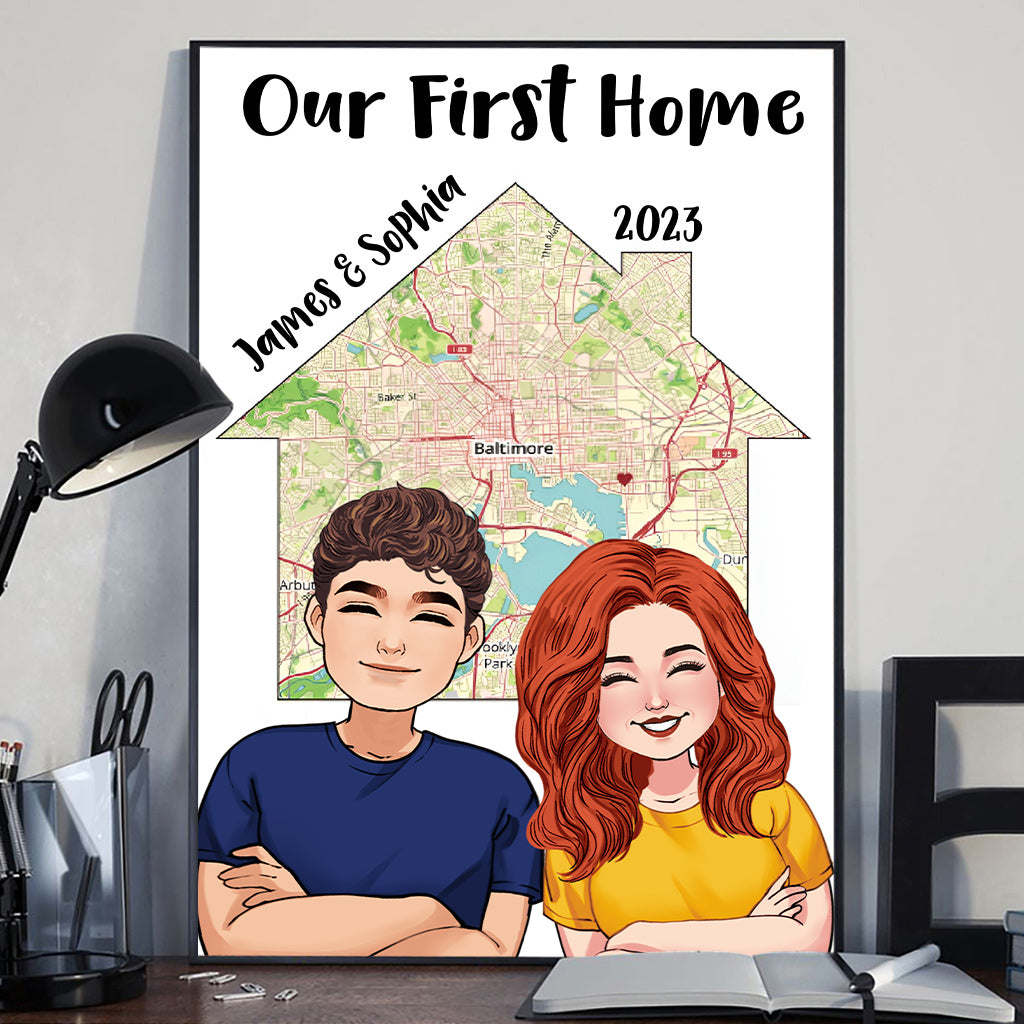 Where Are We? - Personalized Housewarming Canvas And Poster