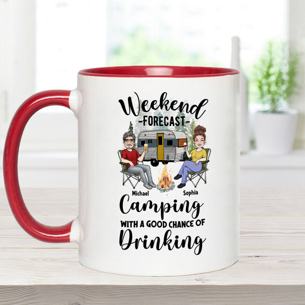 Weekend Forecast - Personalized Camping Accent Mug