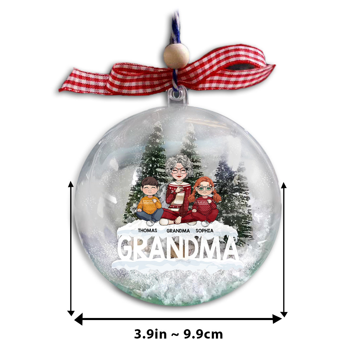 Blessed To Be Called Grandma - Personalized Grandma Snow Globe Ornament