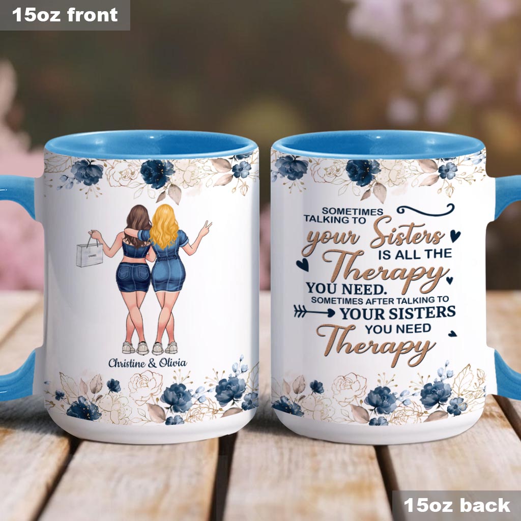 Talking To Your Sister - Personalized Bestie Accent Mug