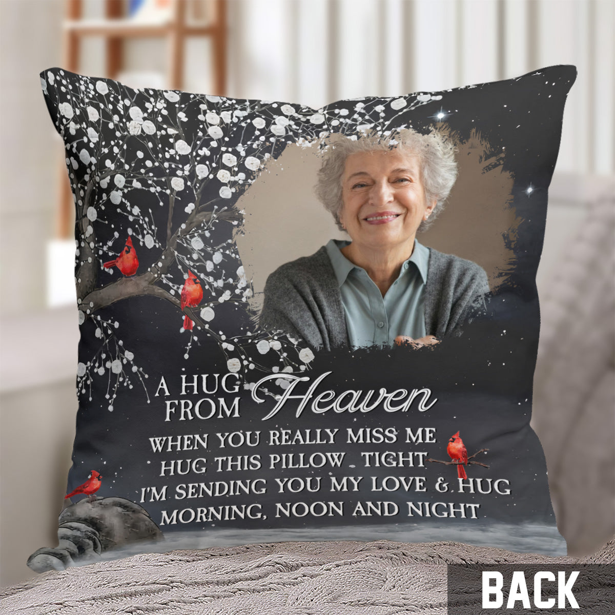 A Hug From Heaven - Personalized Memorial Throw Pillow