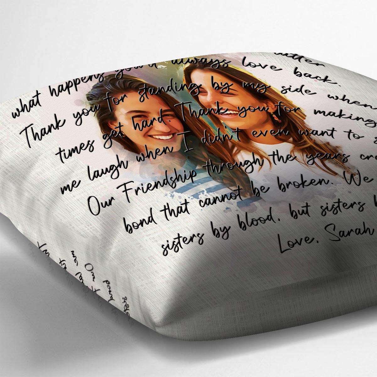 Thank You For The Laughter Friendship - Personalized Pillow (Insert  Included)