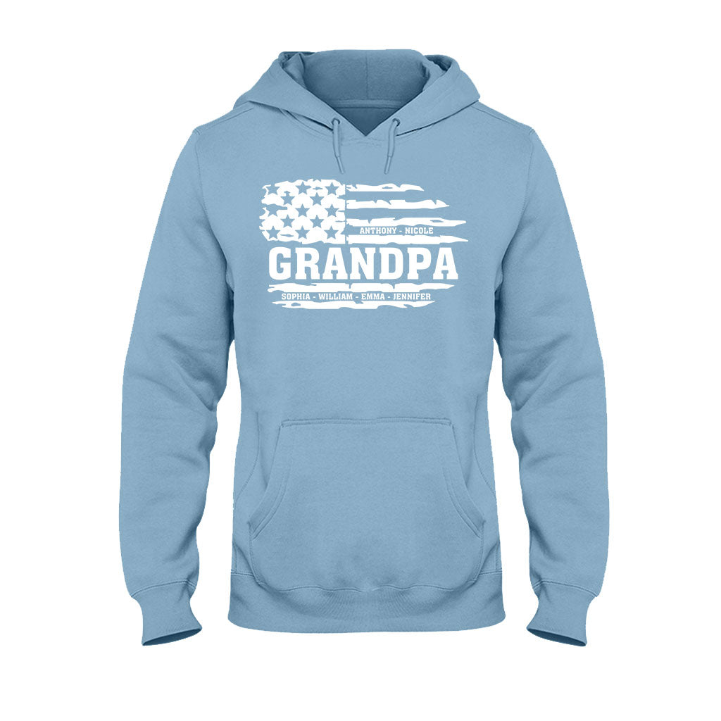 Grandpa US Flag - Personalized Grandpa T-shirt & Hoodie