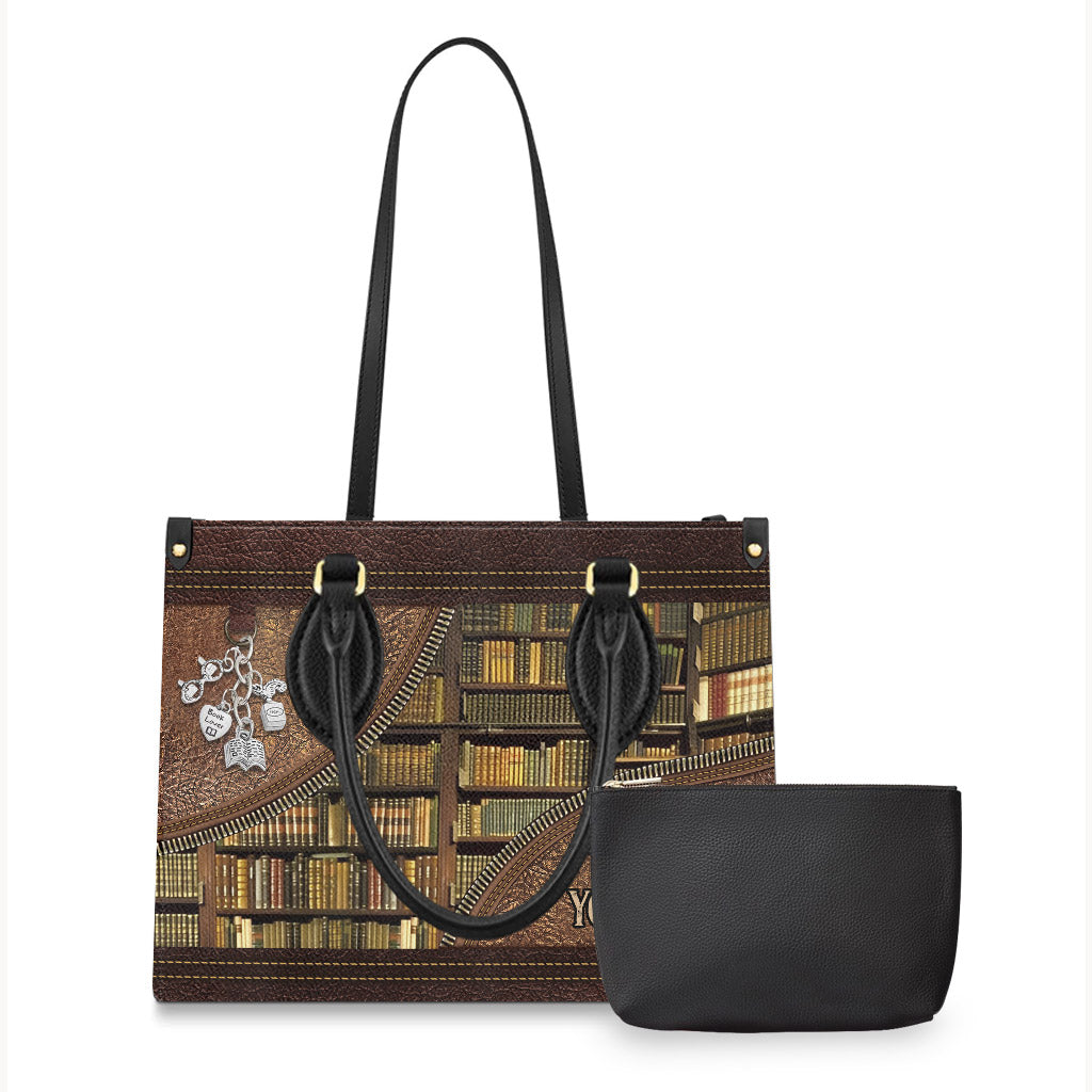 Library - Personalized Librarian Leather Handbag