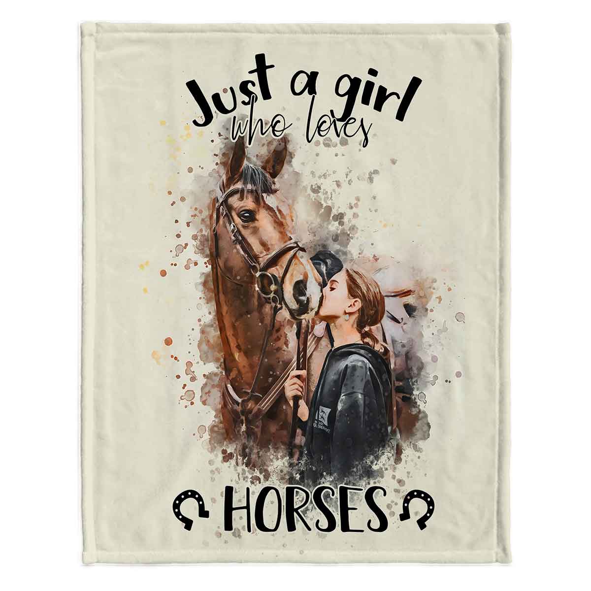 Just A Girl Who Loves Horses - Personalized Horse Blanket