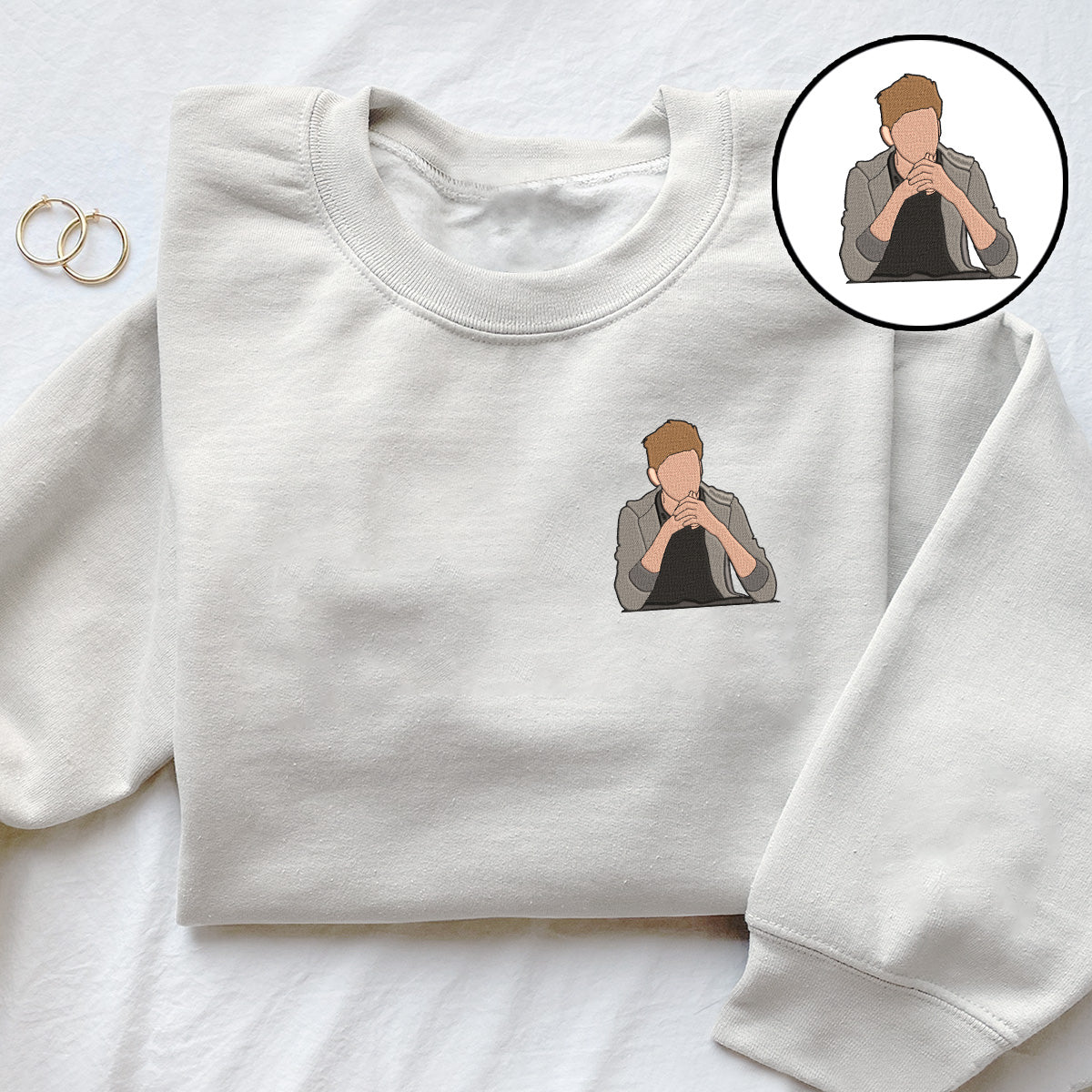 Custom 2D Photo - Personalized Uncle Embroidered Sweater