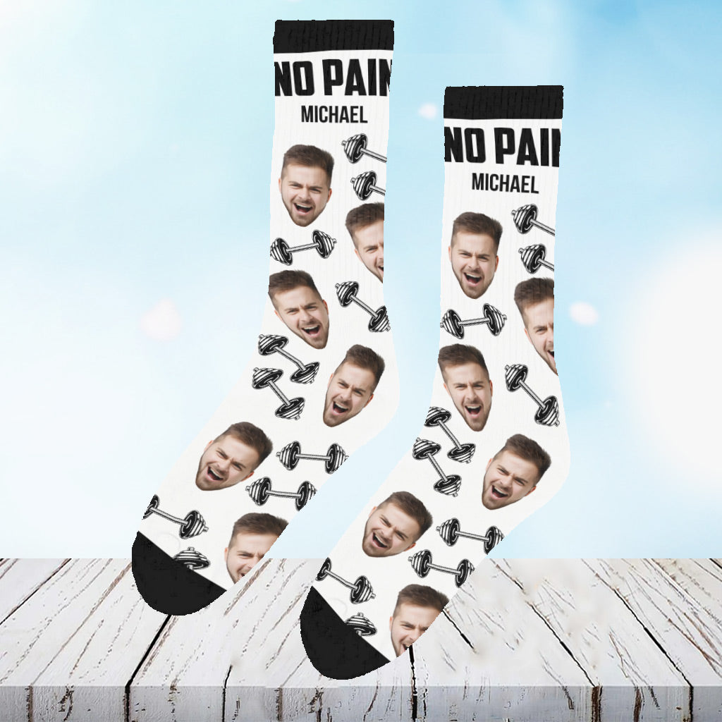 No Pain No Gain - Personalized Fitness Socks