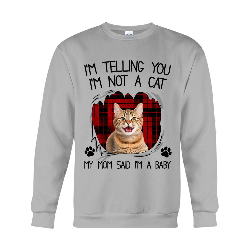 My Mom Said I'm A Baby - Personalized Cat T-shirt And Hoodie