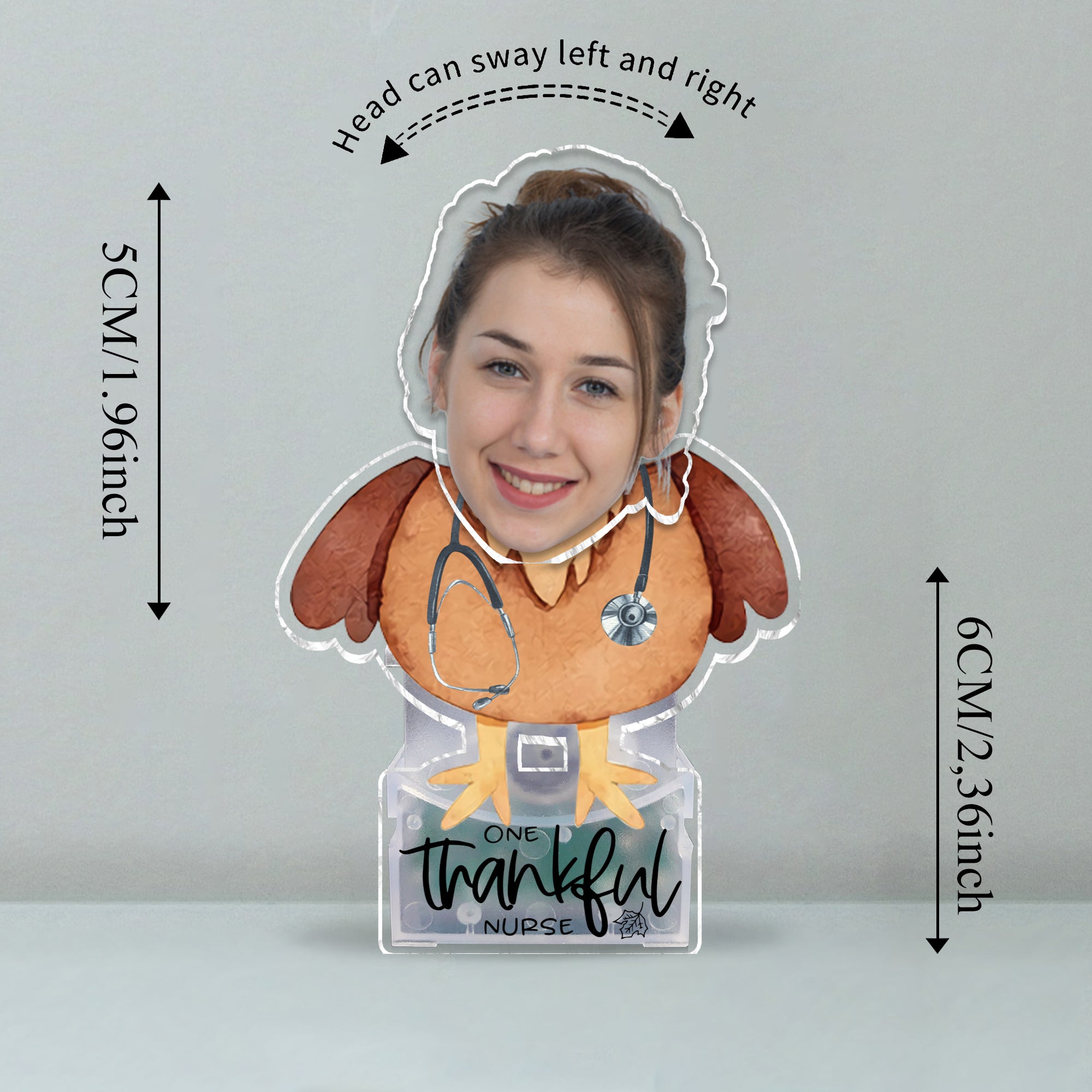 One Thankful Nurse - Personalized Nurse Custom Shaking Head