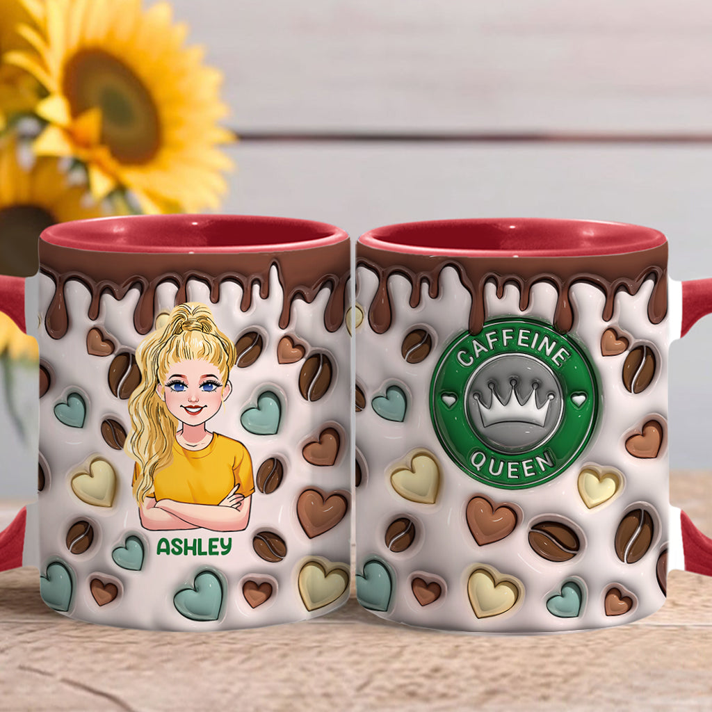 Discover Caffeine Queen - Personalized Coffee Accent Mug