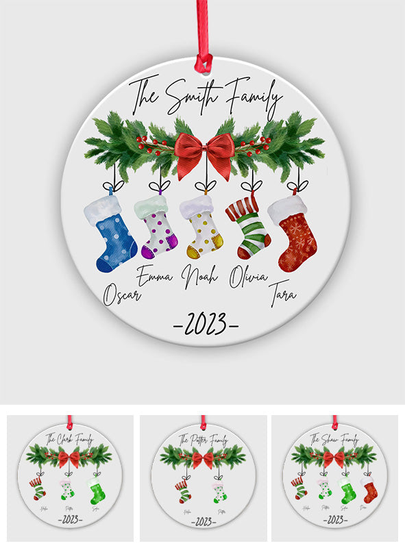 Stocking Family - Personalized Family Ornament
