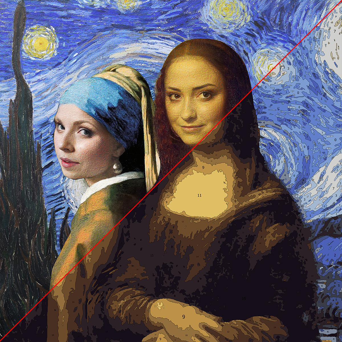 Monalisa Selfie NEW Paint By Numbers 