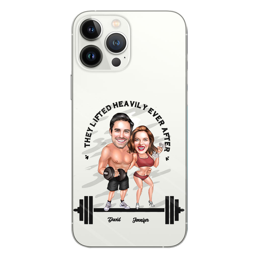 They Lifted Heavily Ever After - Personalized Fitness Clear Phone Case