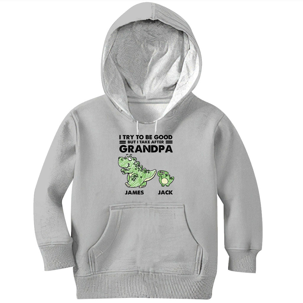 I Take After My Grandma/Grandpa - Gift for grandpa - Personalized T-shirt And Hoodie