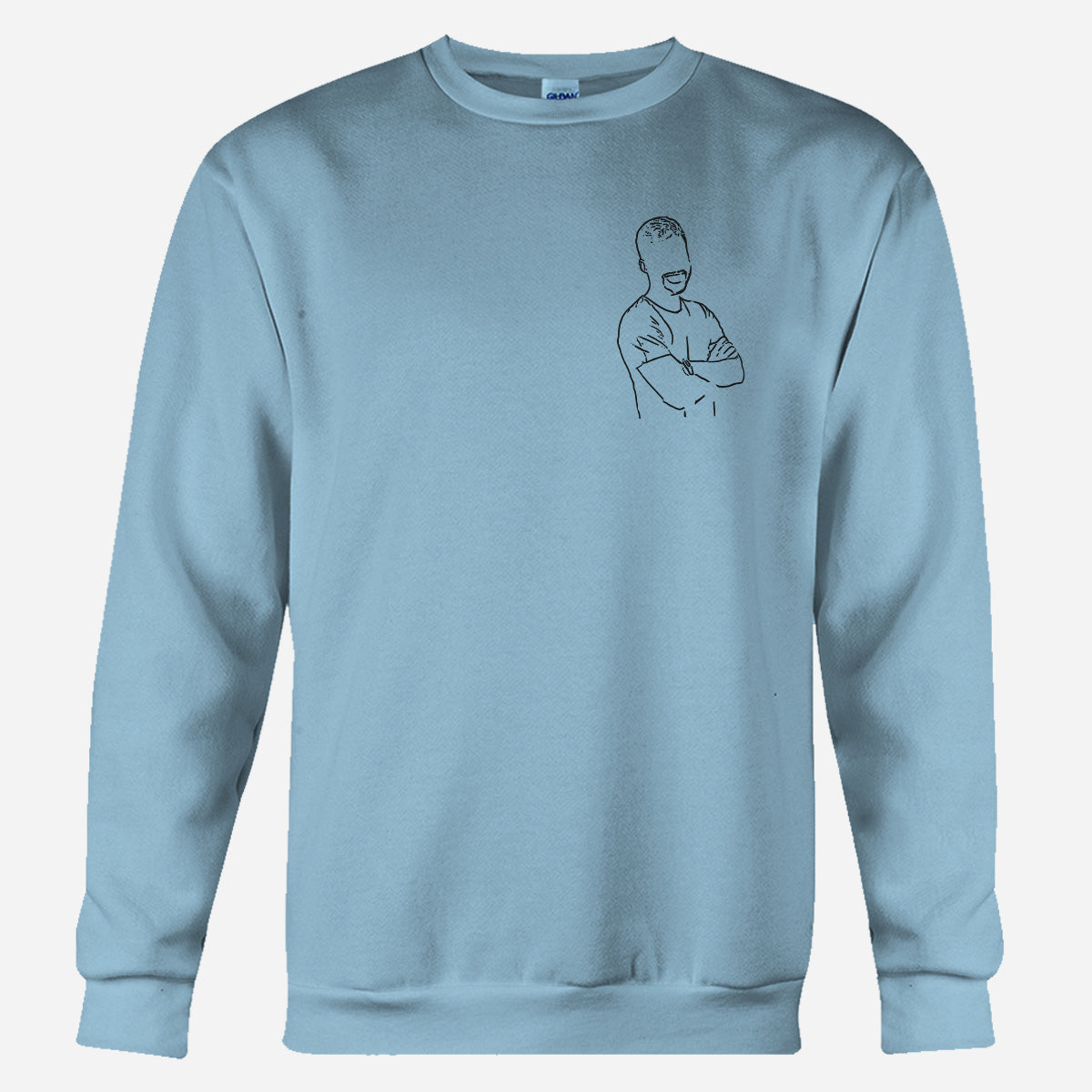 Custom Line Art - Personalized Son Embroidered Sweater