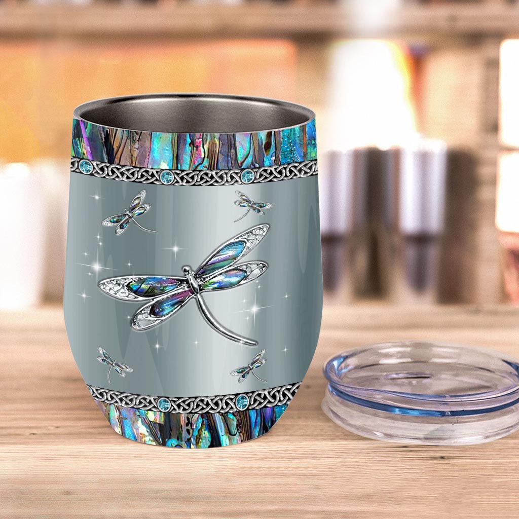 Mystery Dragonfly - Dragonfly Wine Tumbler