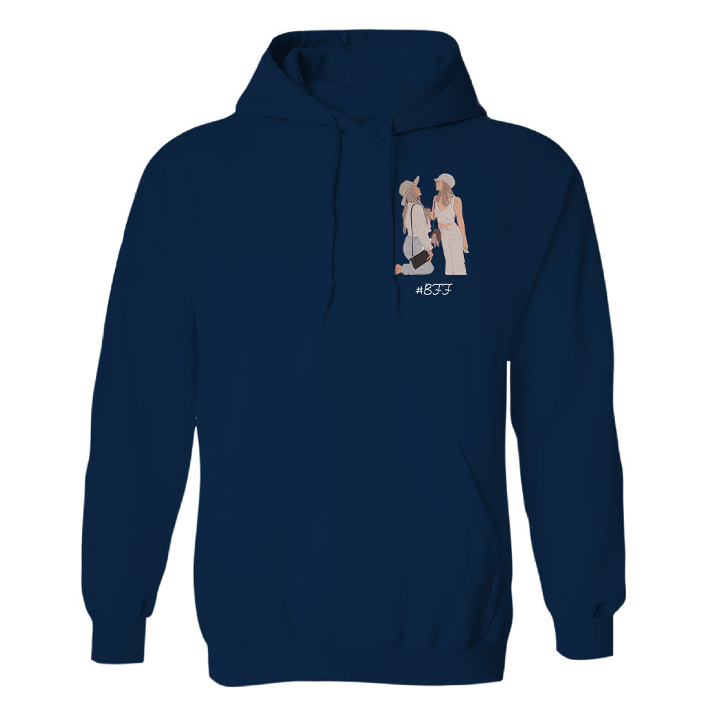 Custom 2D Photo - Personalized Bestie Embroidered Hoodie