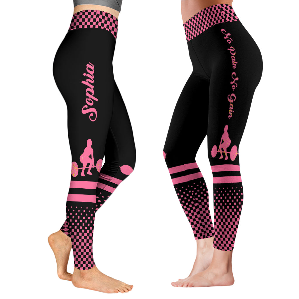 No Pain No Gain - Personalized Fitness Leggings