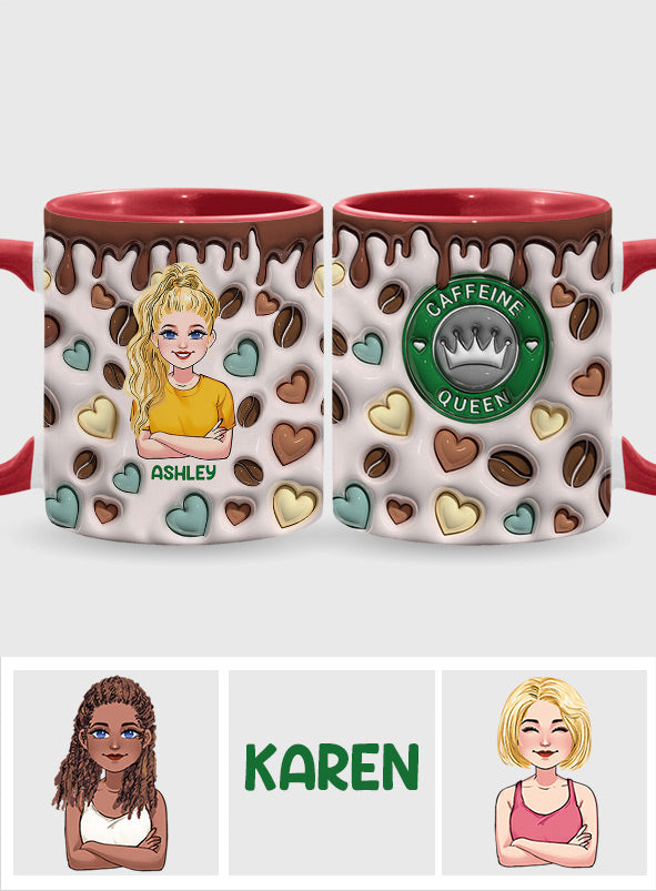 Caffeine Queen - Personalized Coffee Accent Mug