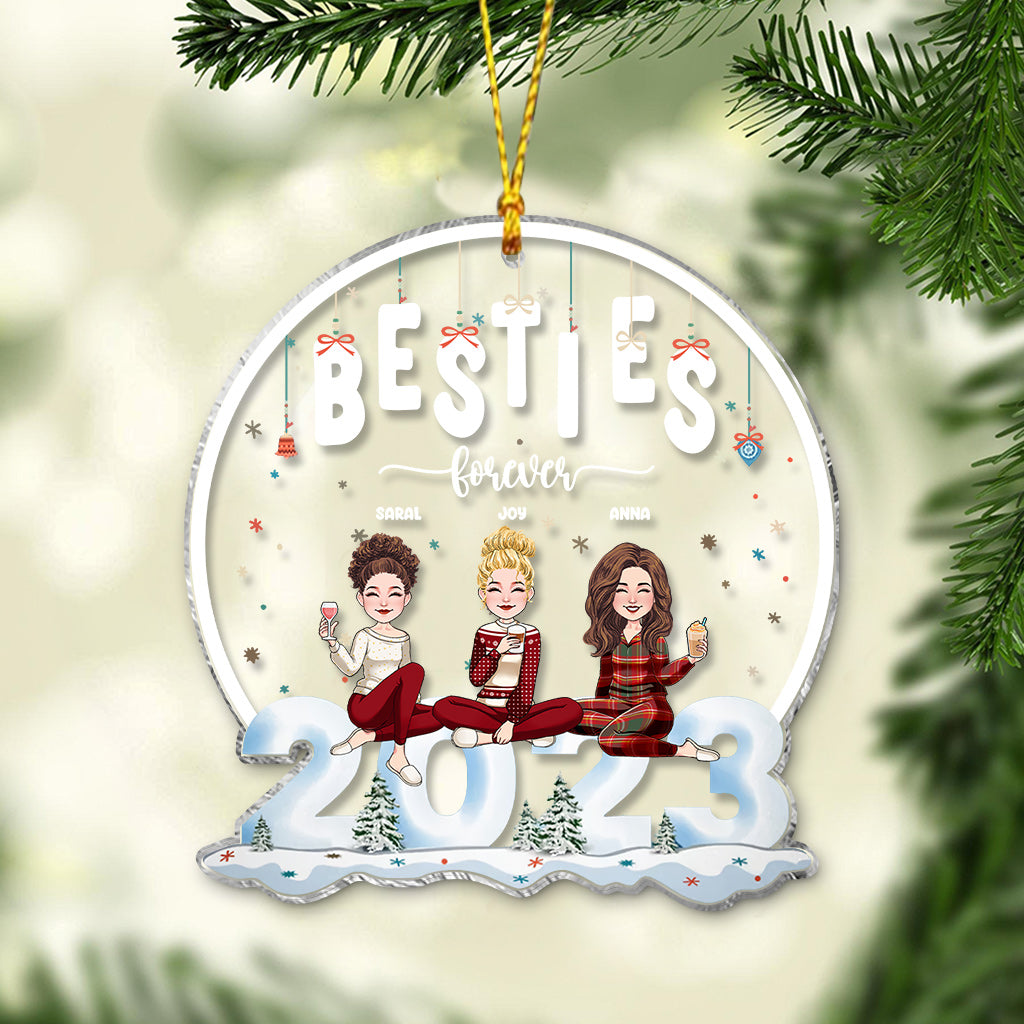 Besties Forever - Personalized Bestie Transparent Ornament