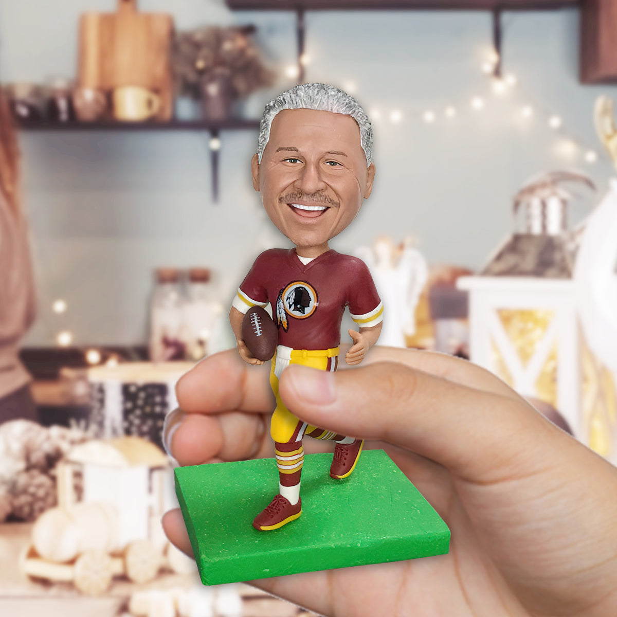 Tis The Season - Personalized Football Bobblehead