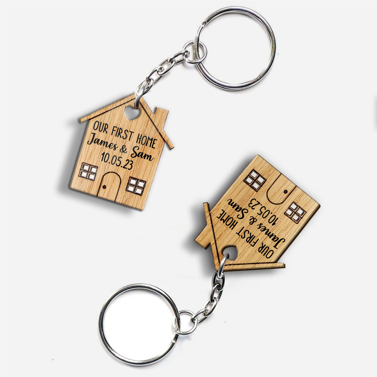 Our First Home - Personalized Housewarming Keychain