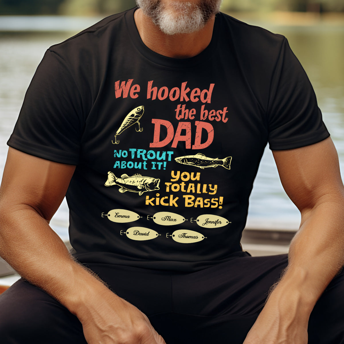 Personalized Fishing Dad Shirt, Dad Fishing Shirt, Dad Shirt