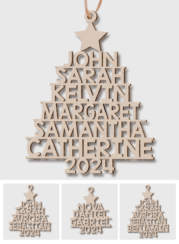 Custom Name Christmas Tree - Personalized Ornament