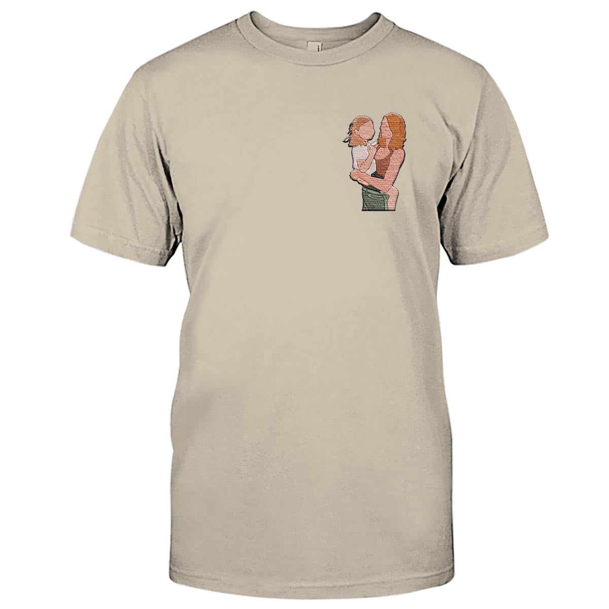 Custom 2D Photo - Personalized Aunt Embroidered T-shirt