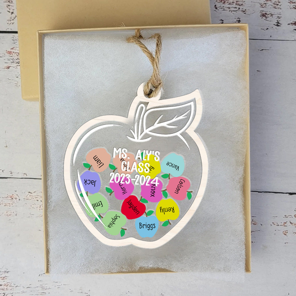 Thanks For Helping Me Grow - Personalized Teacher 3 Layered Shaker Ornament