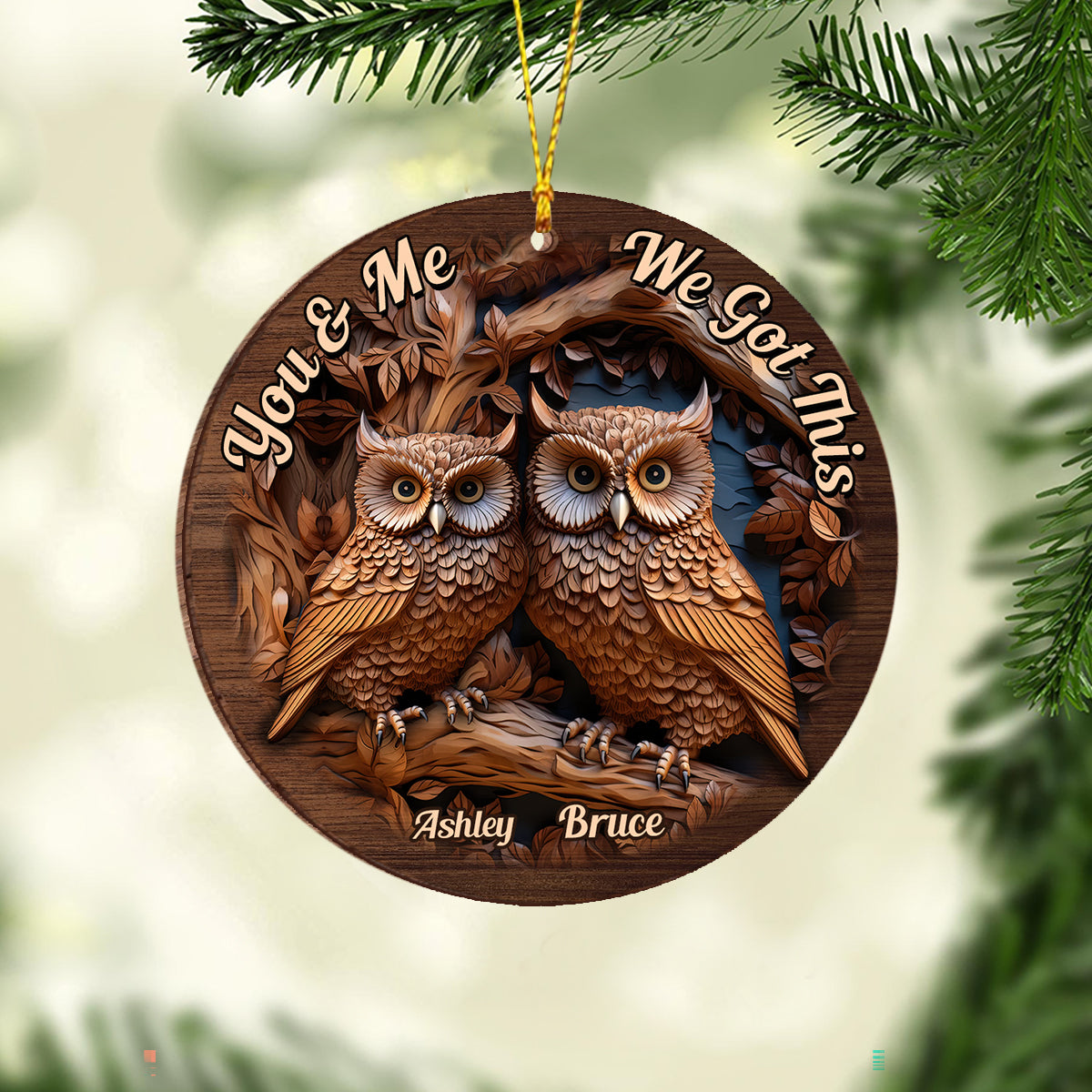 You And Me We Got This - Personalized Owl Ornament