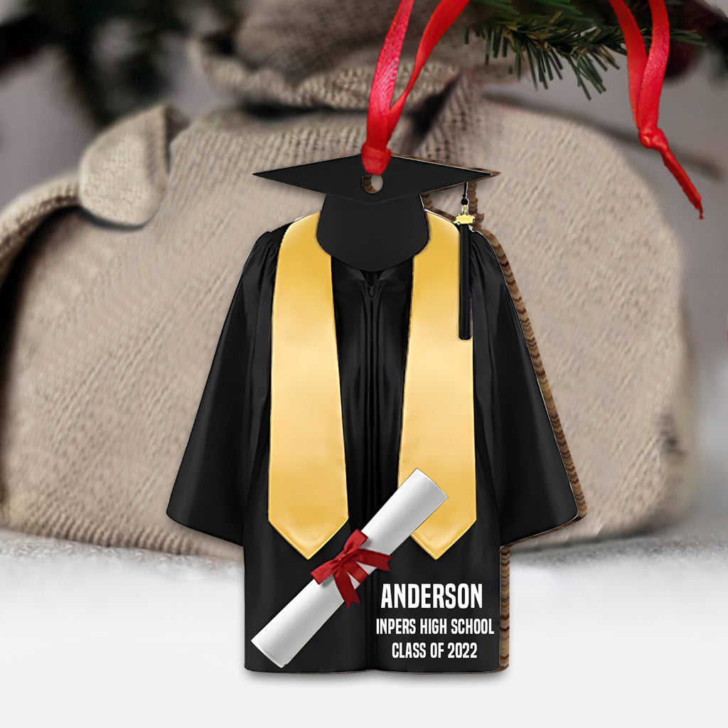 Graduation Cap & Gown - Personalized Graduation Ornament