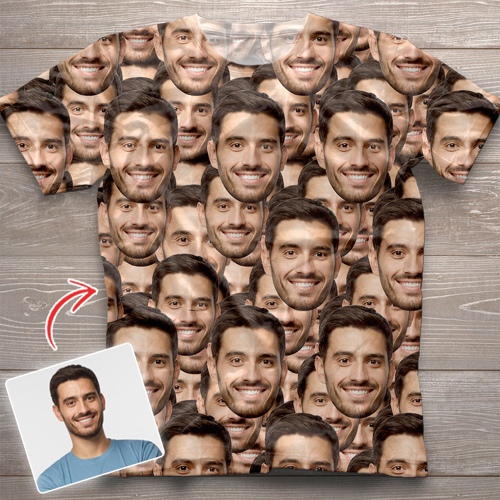 Custom Face Pattern - Personalized All Over Shirt