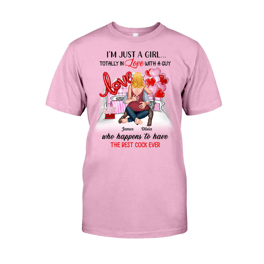 I'm Just A Girl In Love With A Guy - Personalized Couple T-shirt And Hoodie