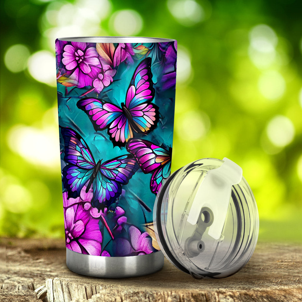 Beautiful Butterflies - Personalized Butterfly Tumbler