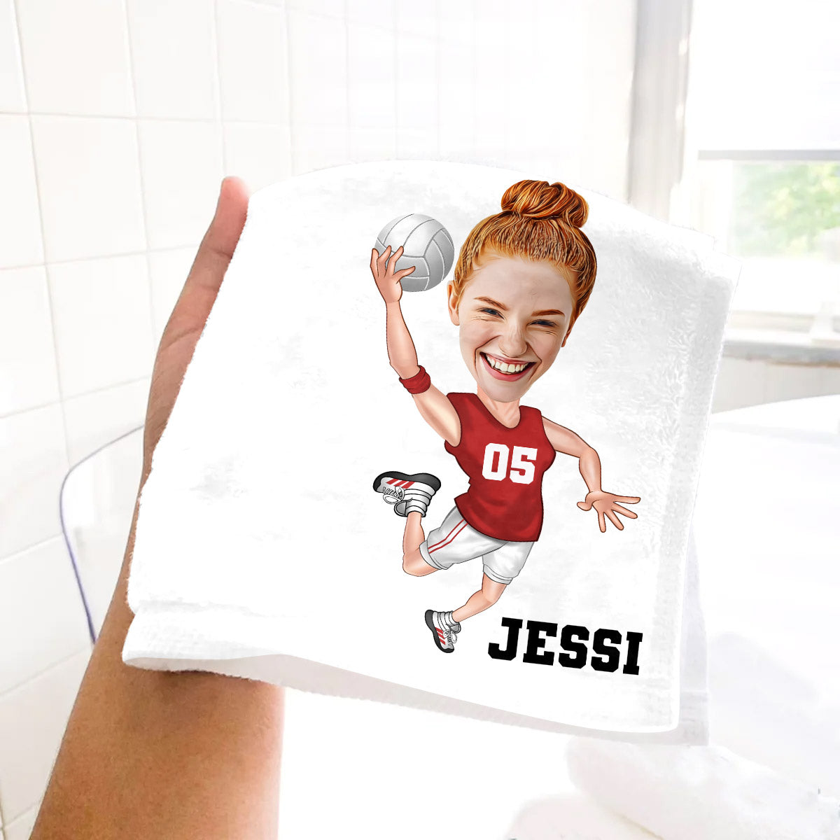 Sporty Towel - Personalized Volleyball Towel