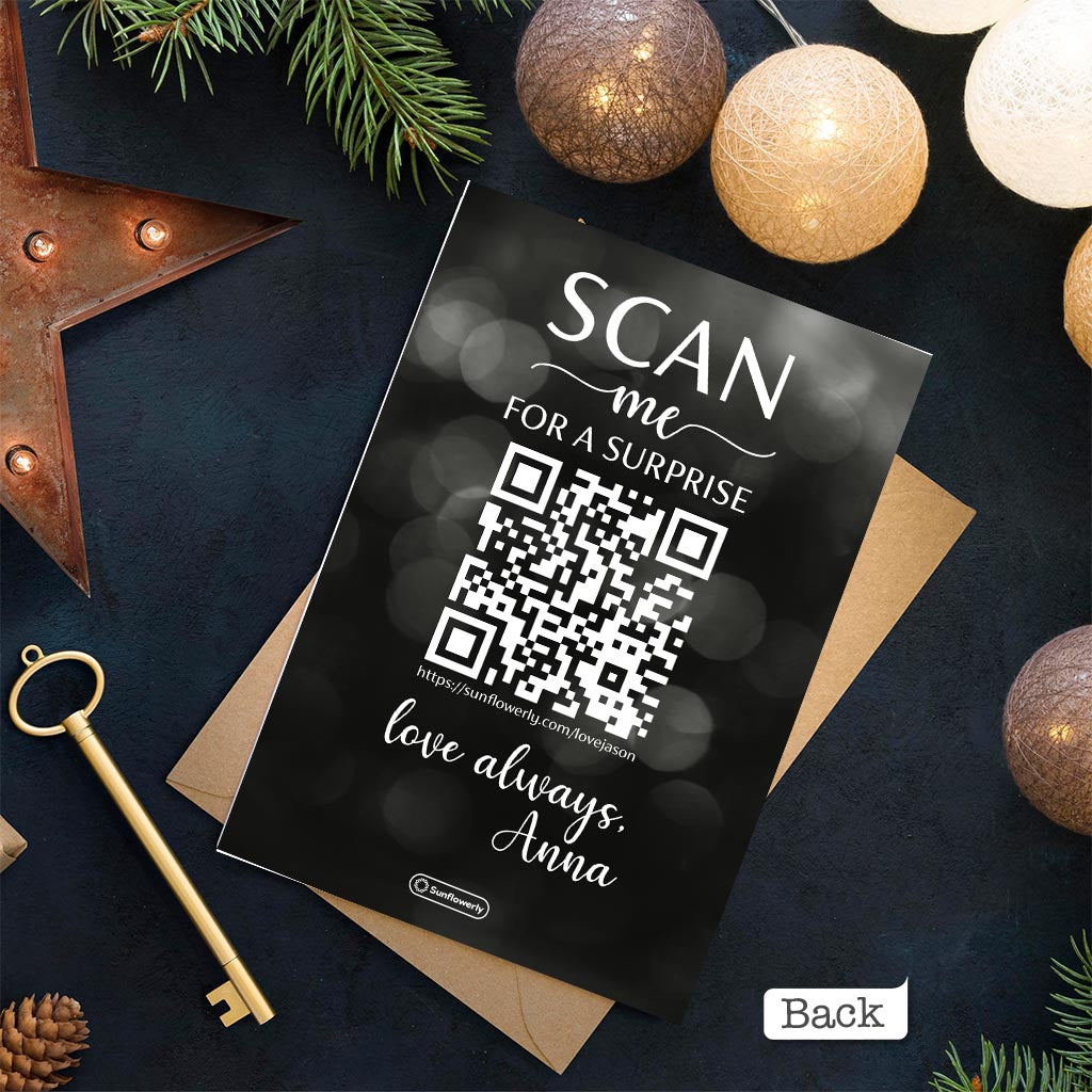 Thank You / Love you  - Personalized QR Greeting Card