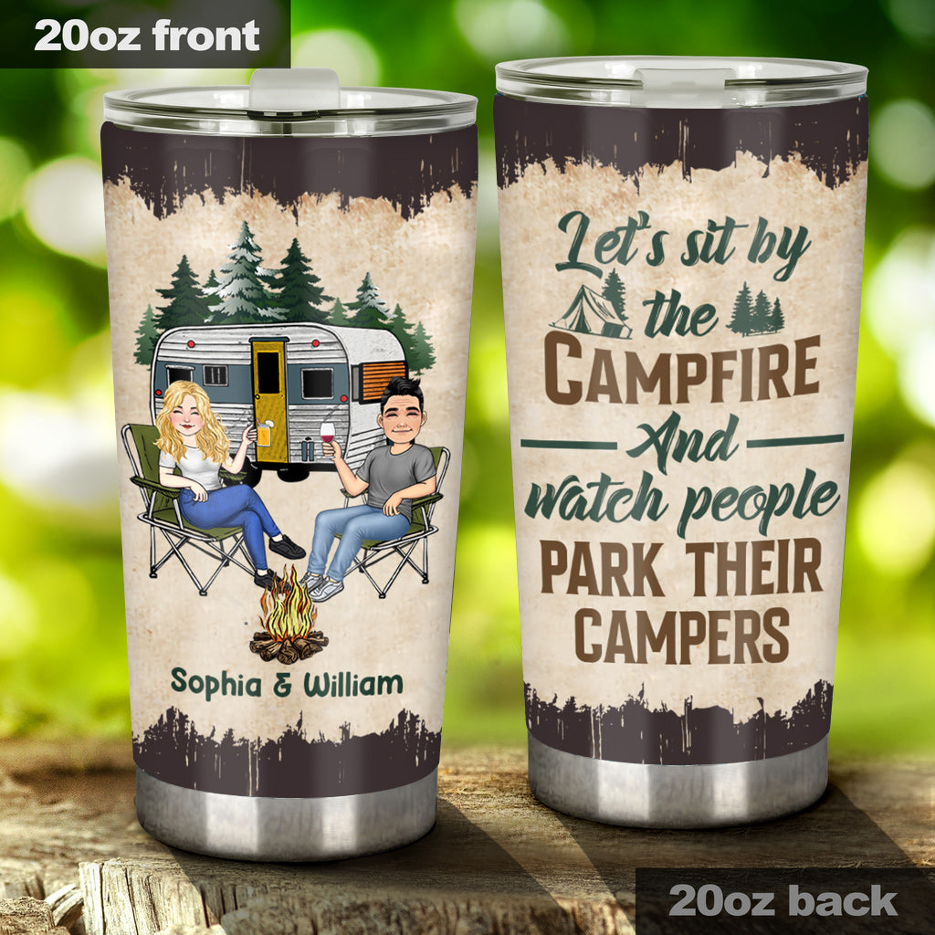 My Campfire And Coffee Cup - Gift For Men - Personalized Tumbler Cup
