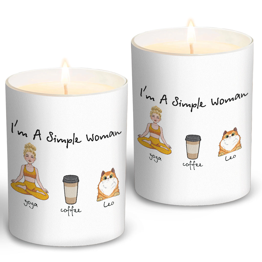 Gift for Pet Parent / Personalized Cat Print Candle / Christmas