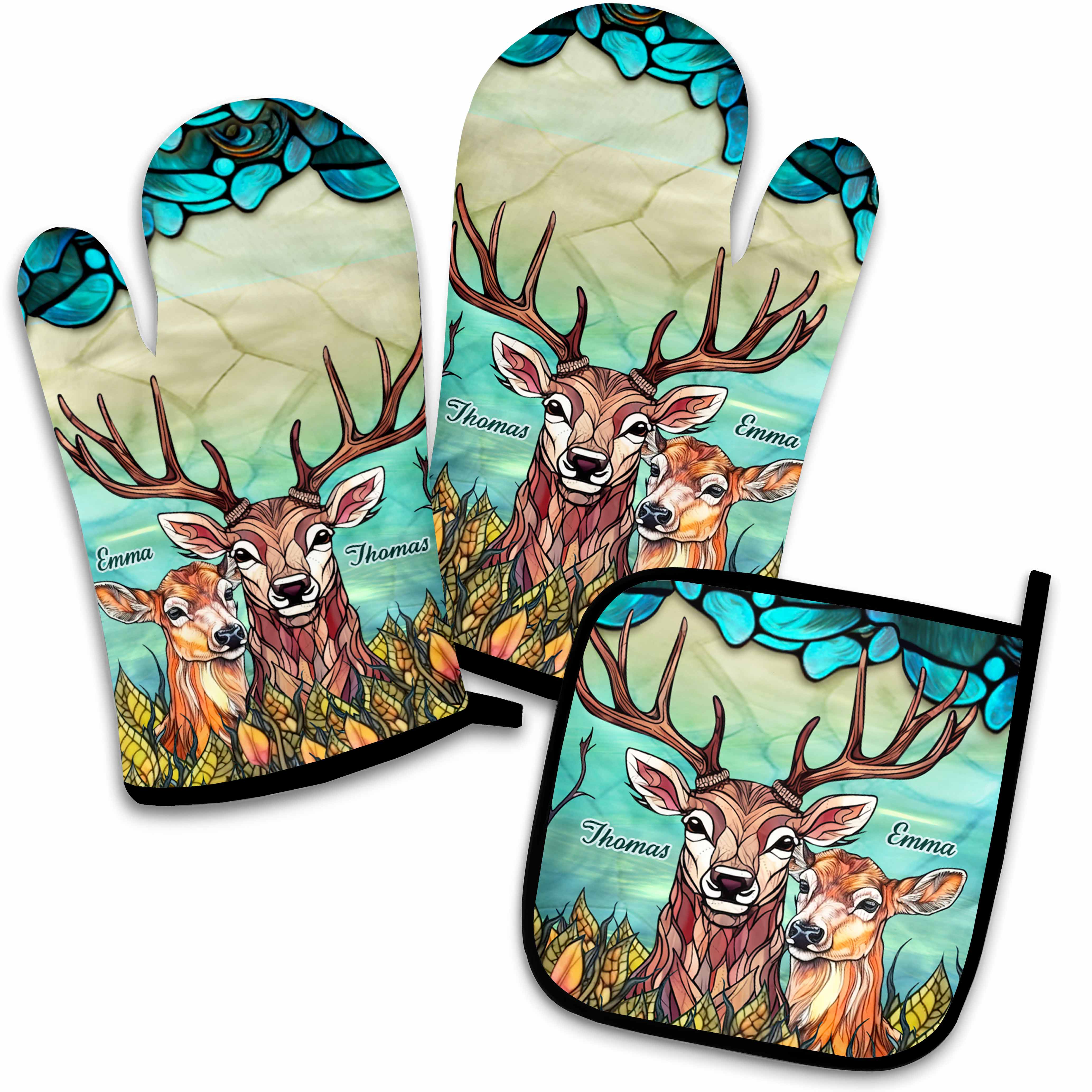You & Me We Got This - Personalized Hunting Oven Mitts & Pot Holder Set