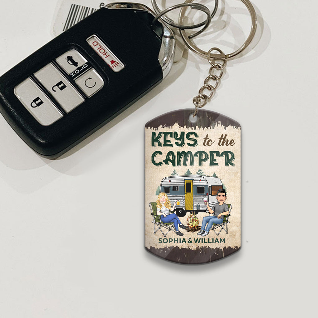 Keys To The Camper - Personalized Camping Keychain