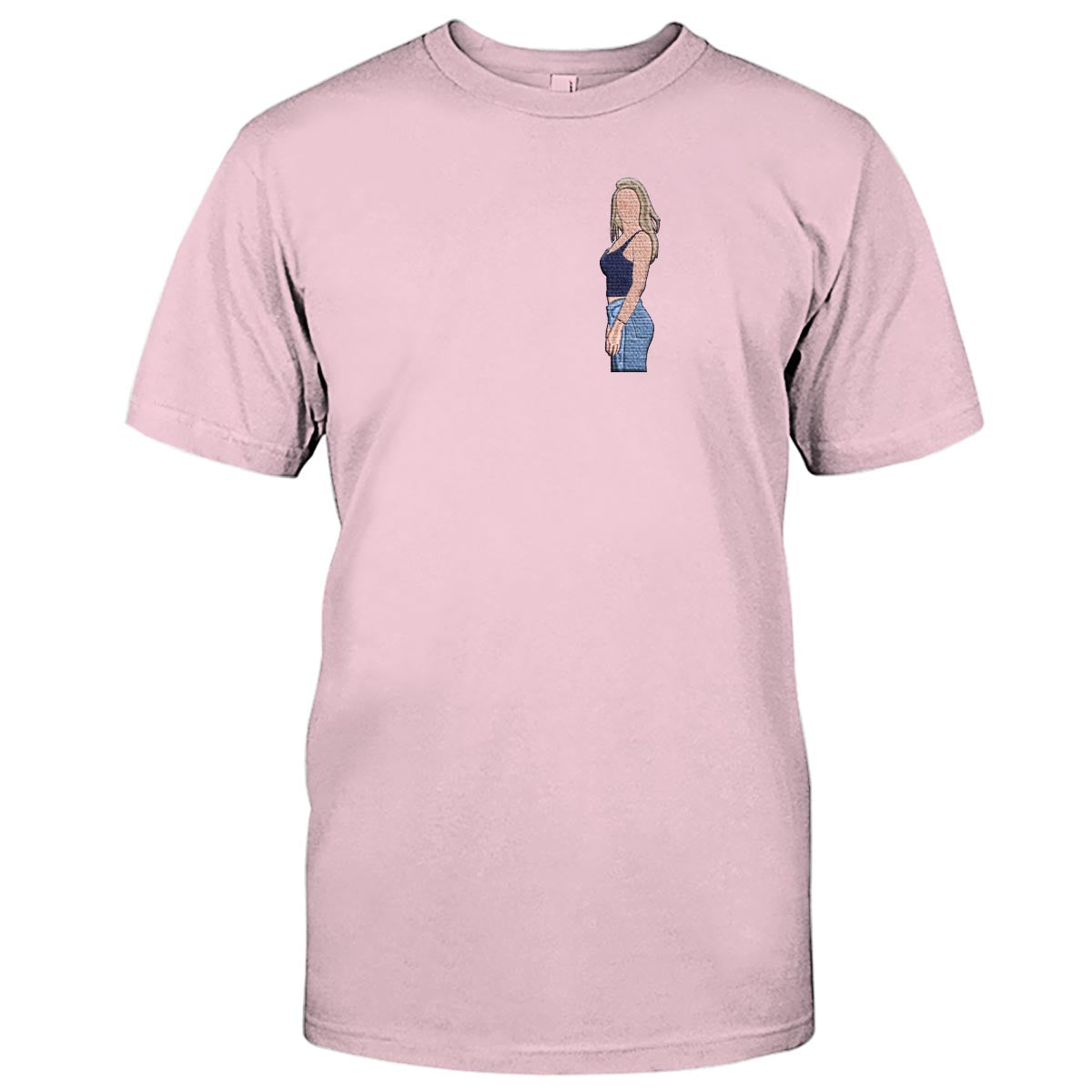 Custom 2D Photo - Personalized Daughter Embroidered T-shirt