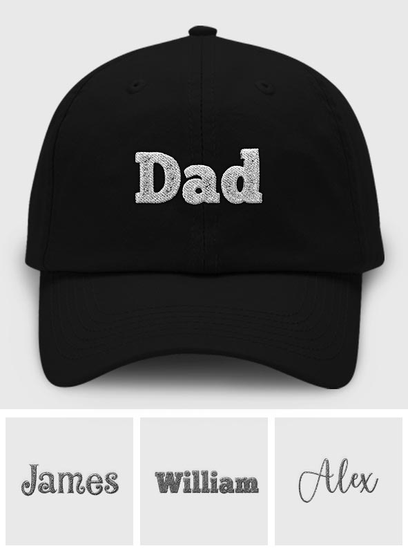 Custom Name - Personalized Father Embroidered Classic Cap