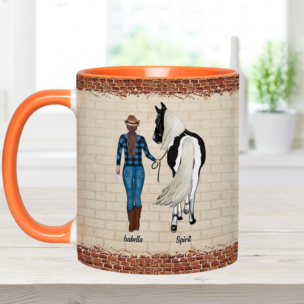 Just A Girl Who Loves Horses - Personalized Horse Accent Mug