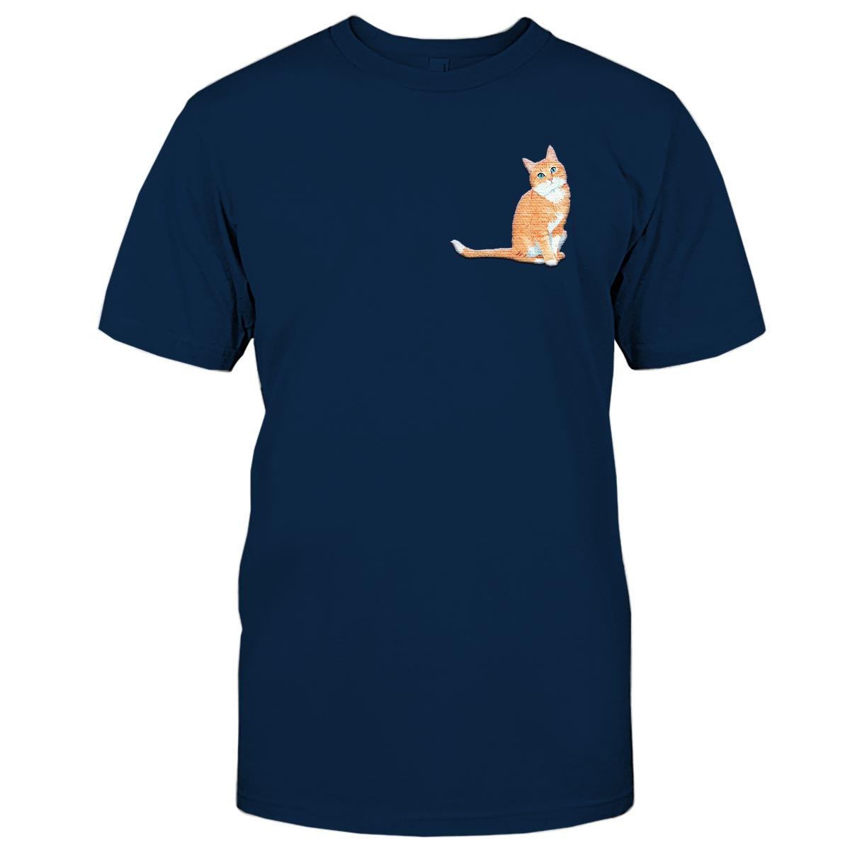 Custom 2D Photo - Personalized Cat Embroidered T-shirt