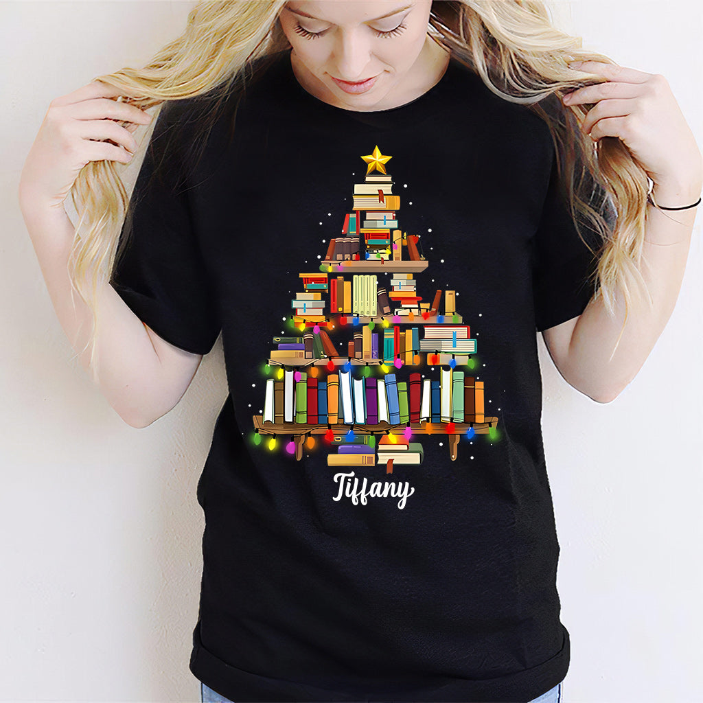 Books Christmas Tree - Personalized Book T-shirt And Hoodie