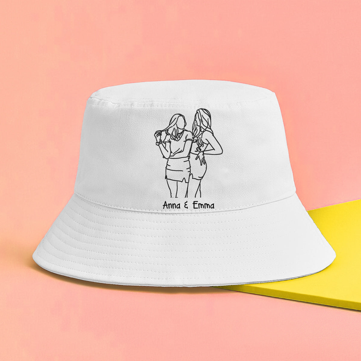 Custom Photo - Personalized Aunt Embroidered Bucket Hat