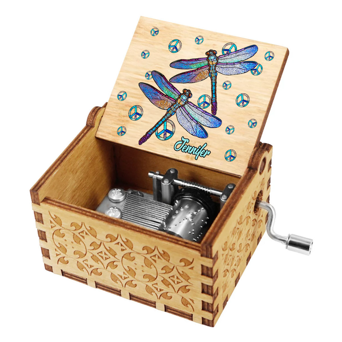 Hippie Soul - Personalized Hippie Hand Crank Music Box