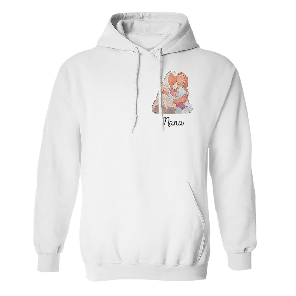 Custom 2D Photo - Personalized Grandma Embroidered Hoodie